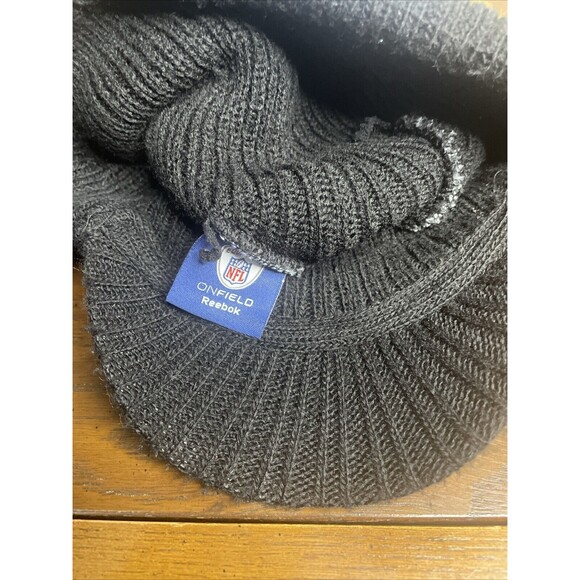 2 Pittsburgh Steelers NFL On  Feild Reebok Beanie Knit Hat 1 Adult Sz/ 1 Kids Sz - Picture 7 of 8